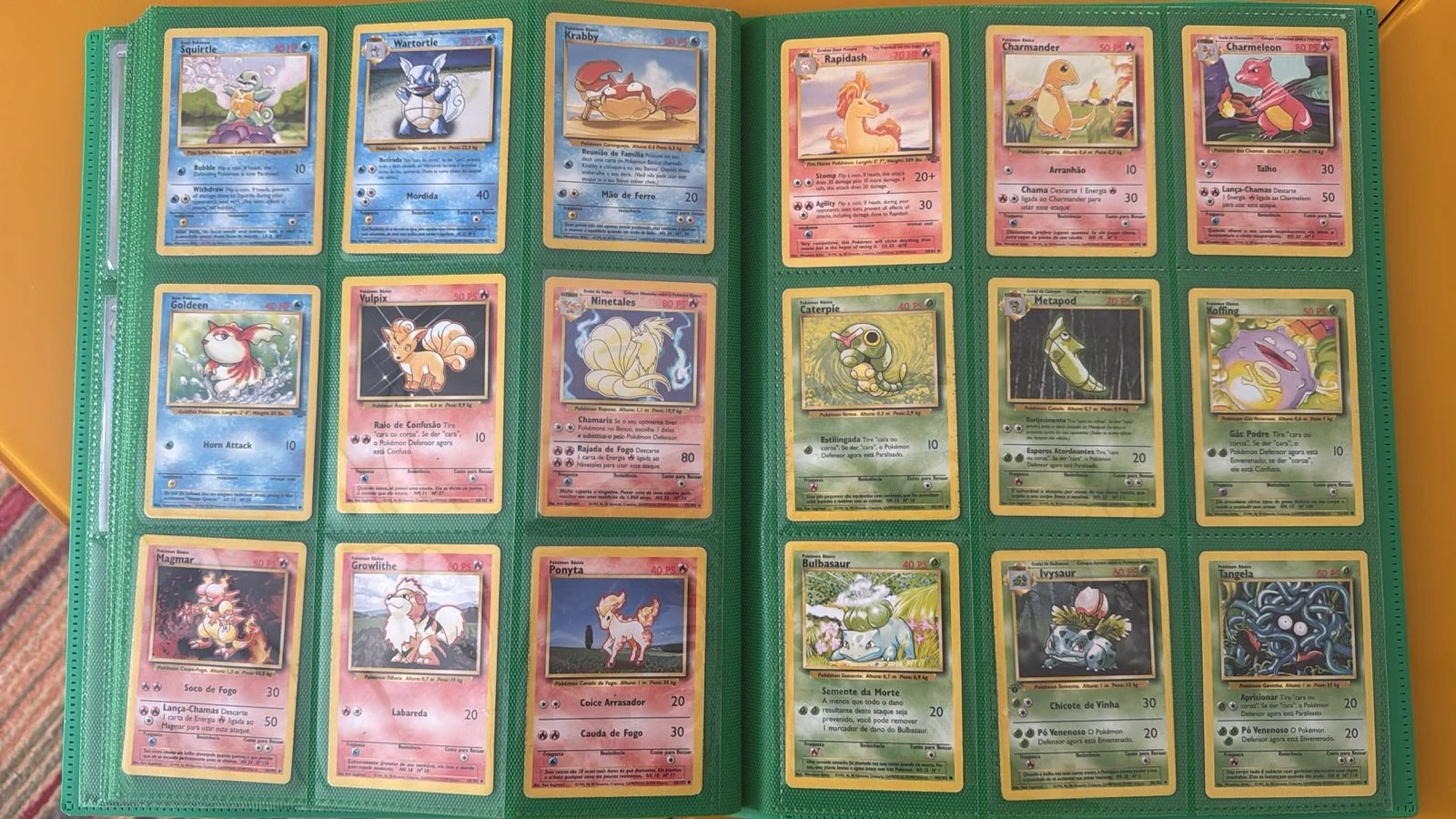 Pokémon Base Set cards from my first collection